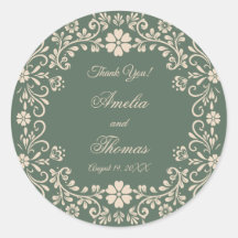 Rustic Green Floral Wedding Vielen Dank