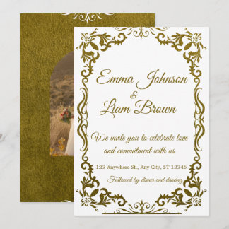 Rustic Green Mexican Wedding Invitation Einladung