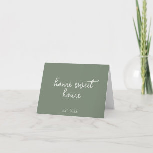 Rustic Green Zuhause Sweet Zuhause New Home Eigent Karte