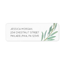 Rustic Greenerity Return Address Label Wedding