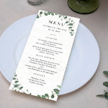 Rustic Greenerity Wedding Menu Card Einladung<br><div class="desc">Stilvolle Menükarte von © berryberrysweet . Printfähige digitale Dateien und passende Artikel sind verfügbar! Besuchen Sie unsere Website unter berryberrysweet.com für stilvolle Schreibwaren-Designs und personalisierte Geschenke.</div>