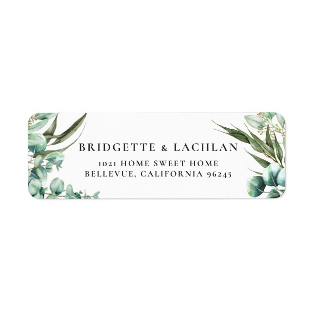 Rustic Greenery Eucalyptus Wedding Address (Vorne)