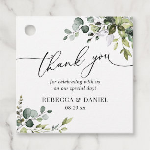 Rustic Greenery Eucalyptus Wedding Vielen Dank Geschenkanhänger