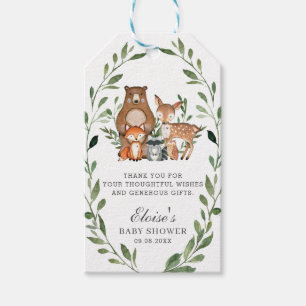 Rustic Greenery Woodland Babydusche Danke Fav Geschenkanhänger