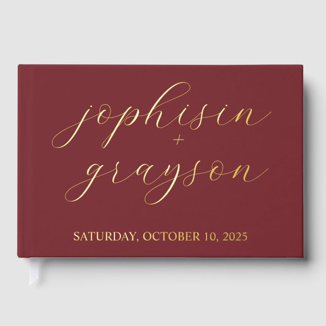 Rustic Guestbook ・ Modernes Gästebuch für Hochzeit (Vorderseite)