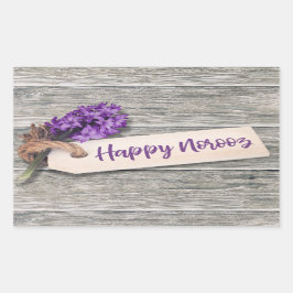 Rustic Happy Noroz Hyacinth - Aufkleber