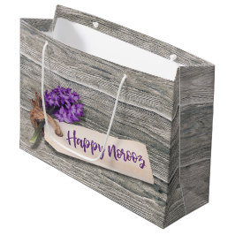 Rustic Happy Noroz Hyacinth - Große Geschenktasche Geschenktüte