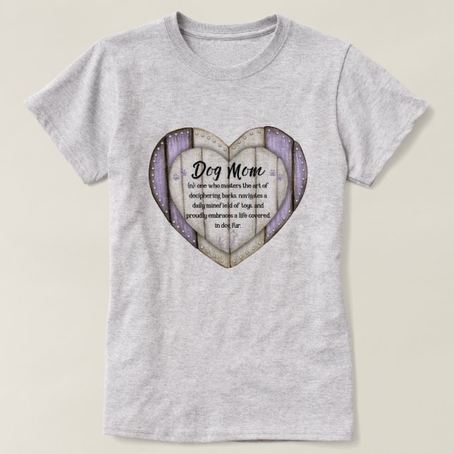 Rustic Heart Dog Mom Women’s T-Shirt (Design vorne)