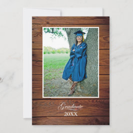 Rustic High School Graduation Announcement - photo Karte