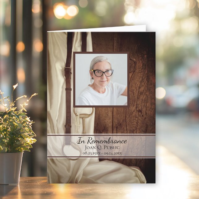 Rustic Horse Bit Satin Western Beerdigung Service Programm (Von Creator hochgeladen)