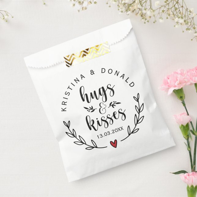Rustic Hugs & Kisses Wedding | BRAUTPARTY Geschenktütchen (Versiegelt)