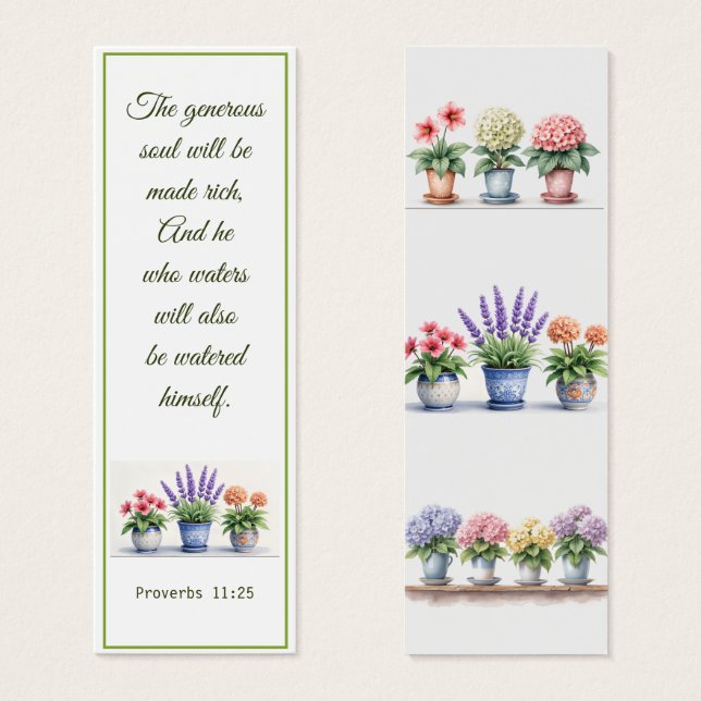 Rustic Hydrangea Lavender Elegant Bible Verse (Vorne & Hinten)