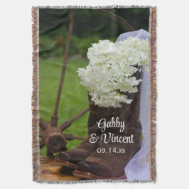 Rustic Hydrangea und Cowboy Boots Western Wedding Decke