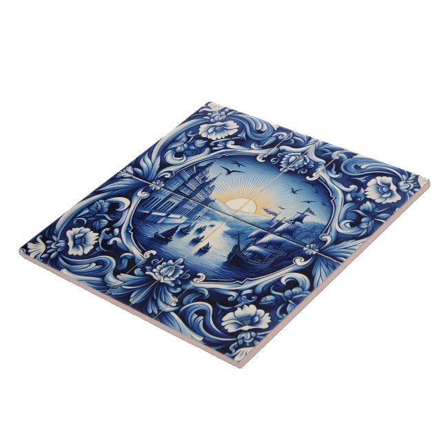 Rustic Indigo River Azulejos Fliese (Seite)