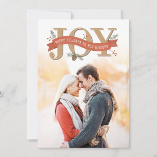 Rustic Joliday Foto Card Feiertagskarte