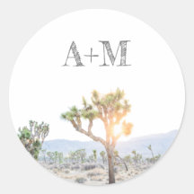 Rustic Joshua Tree Monogram Wedding