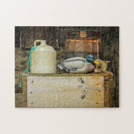 Rustic Jug Duck Decoy Foto Puzzle