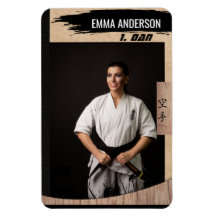 Rustic Karate Black Belt Wood Trading Card