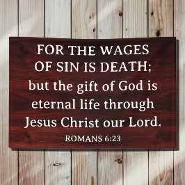 Rustic King James Bible Romans Christian Gospel Banner