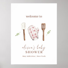 Rustic Koch Kitchen Stuff Babydusche Willkommen Poster