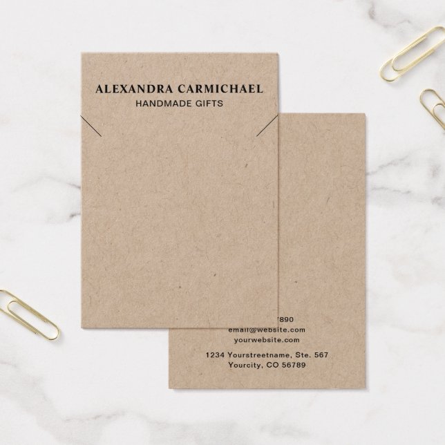 Rustic Kraft Artisan Necklace Juwelier Display Car (Büro)