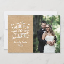 Rustic Kraft Boho Wedding Foto Vielen Dank