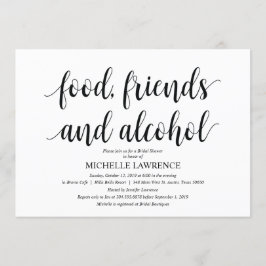 Rustic Kraft Brautparty Brunch Einladung