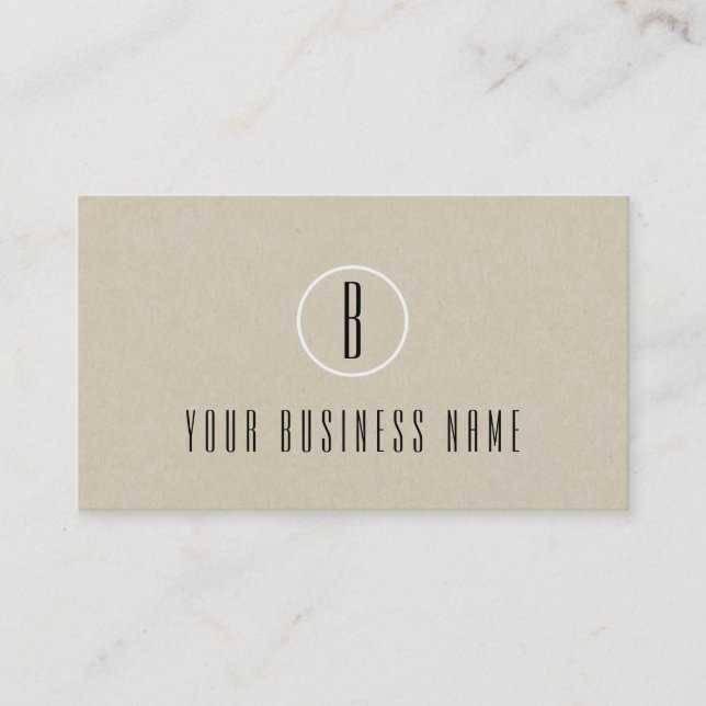 Rustic Kraft Brown Minimal Customer Loyalty Card Treuekarte (Vorderseite)