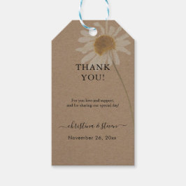 Rustic Kraft Driving Floral Vielen Dank Geschenkanhänger