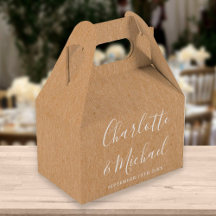 Rustic Kraft Elegant Signature Script Hochzeit Fav