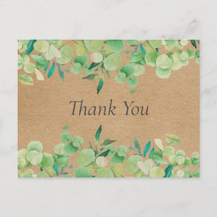 Rustic Kraft Eucalyptus Verlasse Business Vielen D Postkarte