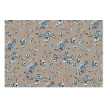 Rustic Kraft Hübsch Dusty Blue Small Flower Garden