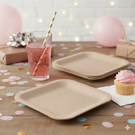 Rustic Kraft Look 9" Einwegpapierplatte Pappteller