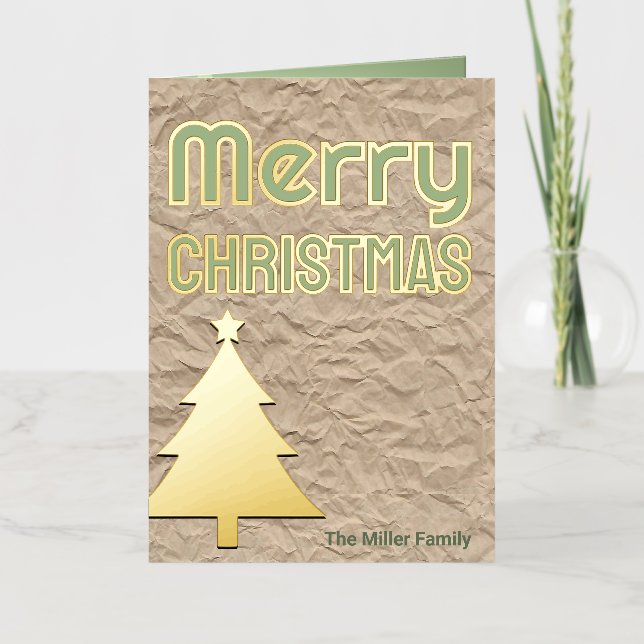 Rustic Kraft Look Folded Non-Photo Green Gold (Vorderseite)