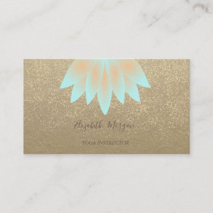 Rustic Kraft,Lotus,Konfetti Yoga-Lehrerin Visitenkarte