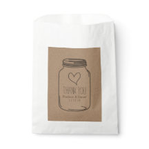 Rustic Kraft Paper Mason Jar Wedding Vielen Dank
