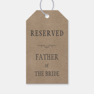 Rustic Kraft Paper Wedding Reserved Seat Tag Geschenkanhänger