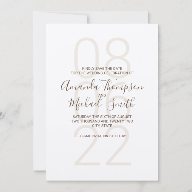 Rustic Kraft Paper Wedding Save The Date (Vorderseite)