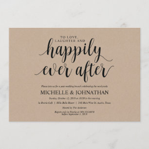 Rustic Kraft Post Wedding Brunch Einladungskarte Einladung