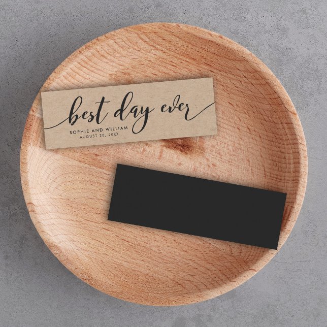 Rustic Kraft Relax Script Wedding Best Day Ever (Von Creator hochgeladen)