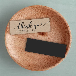 Rustic Kraft Relax Script Wedding Vielen Dank