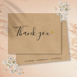 Rustic Kraft Simple Script Business Vielen Dank Postkarte<br><div class="desc">Rustic Kraftscript Geschäft danke Ihnen Postcard mit einem goldenen Herz. Ein perfekter Weg,  um sich bei Ihren Kunden und Kunden zu bedanken. Dieses elegante Design ist ideal für eine breite Palette von Unternehmen,  einschließlich Wellness-Center Salons Haar und Make-up Stylist Boutiquen Kosmetiker und Floristen.</div>