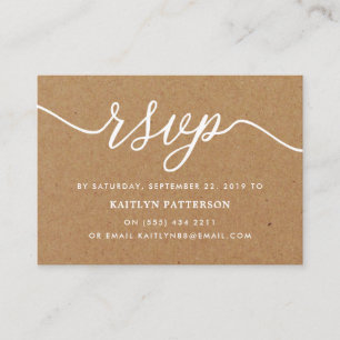 Rustic Kraft Simple Script UAWG Begleitkarte