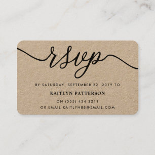 Rustic Kraft Simple Script UAWG Visitenkarte