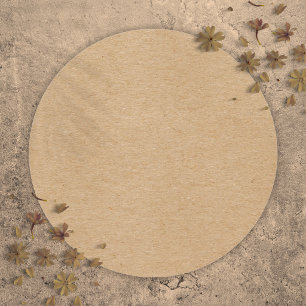 Rustic Kraft Simple Stylish Boho Runder Aufkleber