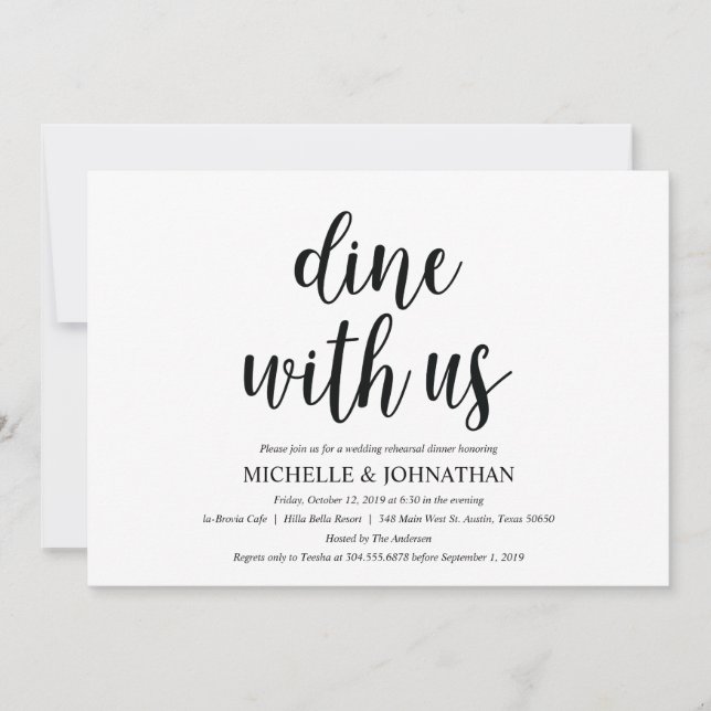 Rustic Kraft Wedding Probe Dinner lädt ein Einladung (Vorderseite)