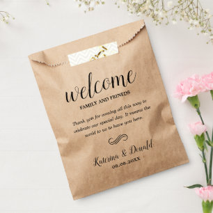 Rustic Kraft Wedding Welcome Fevor Bags Geschenktütchen