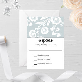 Rustic Lace Wedding RSVP Card