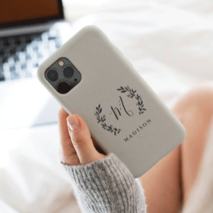 Rustic Laurel Monogram Name Case-Mate iPhon iPhone 14 Pro Max Hülle