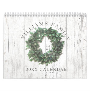 Rustic Laurel Wreath Bauernhof Custom 2022 Foto Kalender